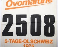 Startnummer des Schweizer 5-Tage OL's 1975